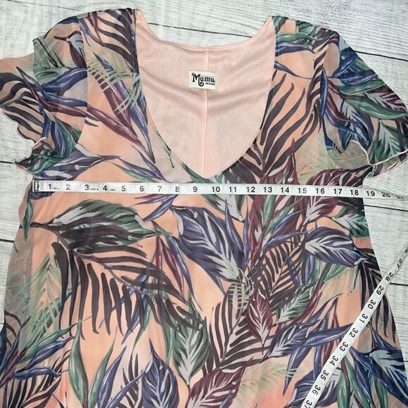 Show Me Your Mumu SMYM Kylie Mini Dress in Palm Funday V-Neck Tropical sz M - Picture 6 of 7